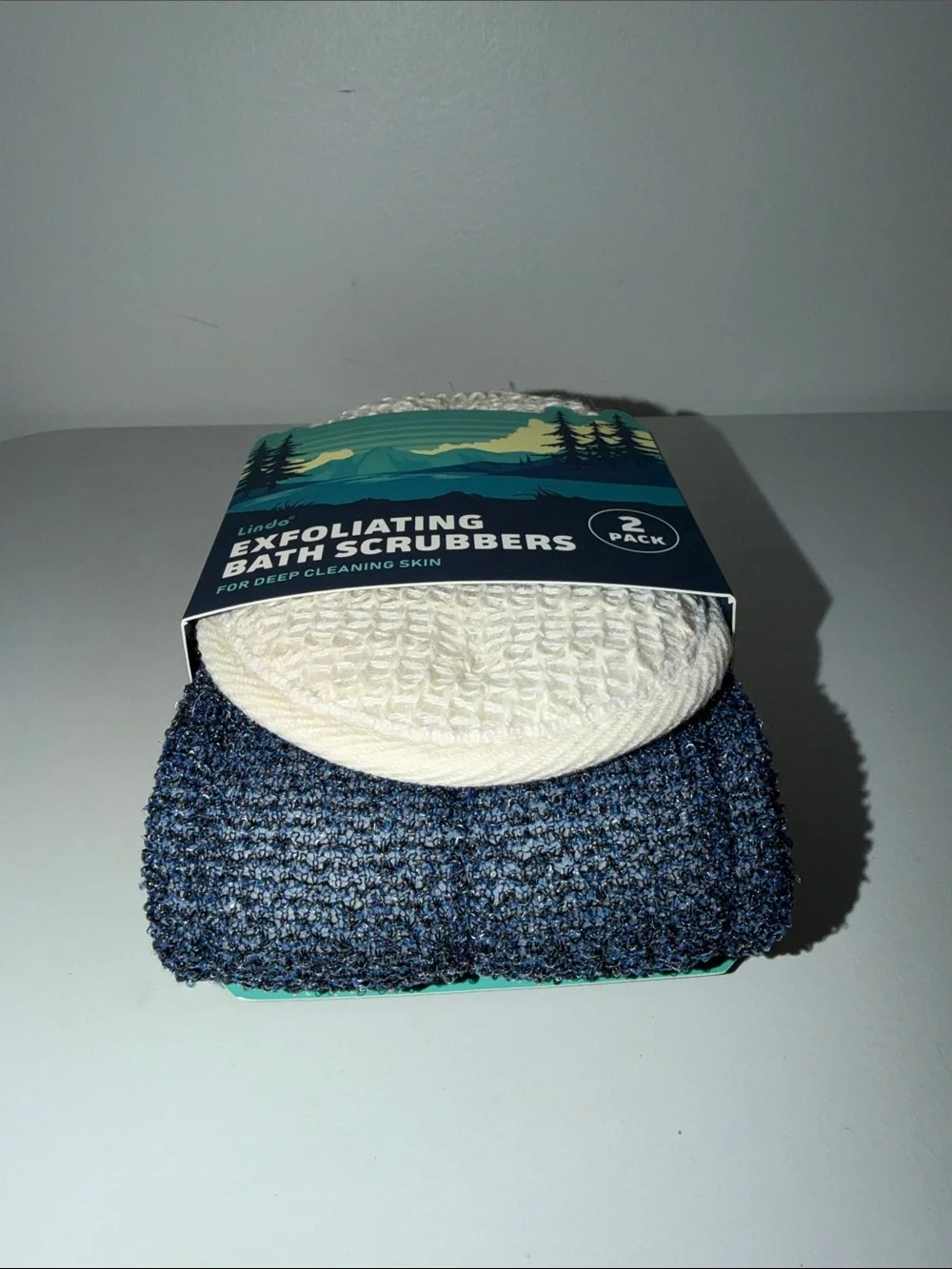 Lindo Ivory Navy 2 piece Exfoliating Duo Set
